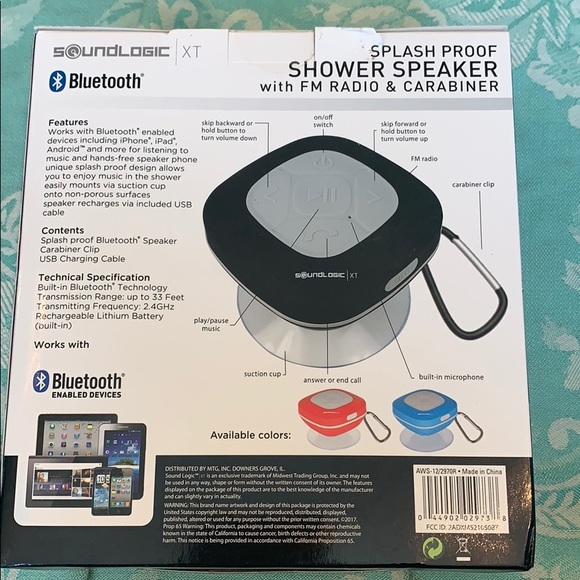 Splash proof shower speaker - Picture 2 of 2